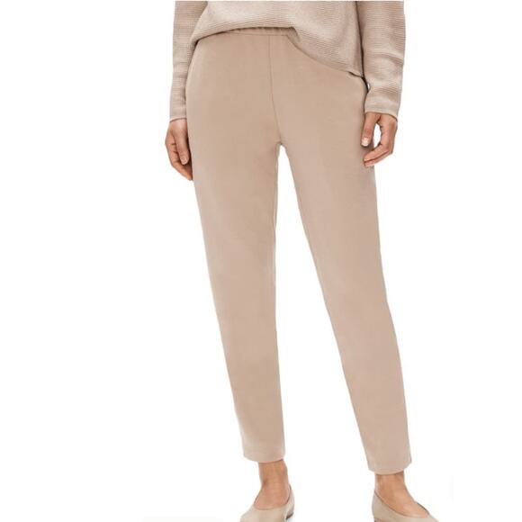 Eileen Fisher Plus Flex Tencel Ponte Slouchy Pant Beige Size 1X - Picture 1 of 10